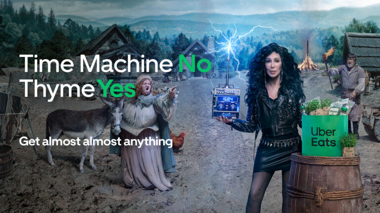 Uber Eats and Cher turn back time in the latest ‘Get Almost, Almost Anything’ campaign