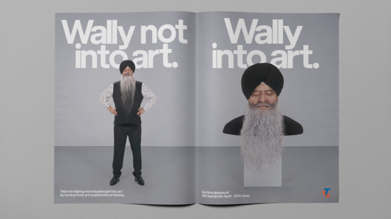 Telstra turns art sceptics into artworks to inspire more Aussies to get “Into Art” via +61 and Bear Meets Eagle On Fire