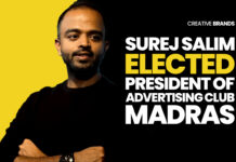 SUREJ SALIM ELECTED PRESIDENT OF ADVERTISING CLUB MADRAS, PLEDGES A YEAR OF CREATIVITY, COLLABORATION AND COMMUNITY IMPACT