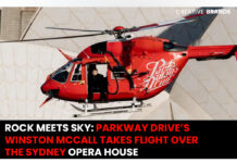 ROCK MEETS SKY: PARKWAY DRIVE’S WINSTON MCCALL TAKES FLIGHT OVER THE SYDNEY OPERA HOUSE