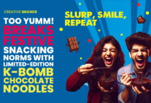 TOO YUMM! BREAKS FESTIVE SNACKING NORMS WITH LIMITED-EDITION K-BOMB CHOCOLATE NOODLES